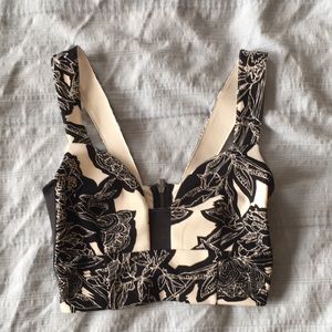 White and black crop top